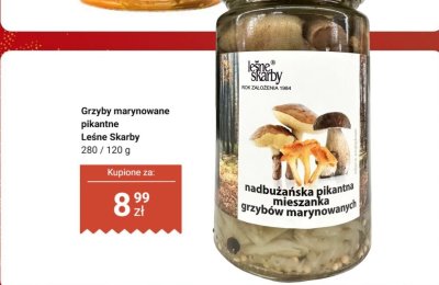 Grzyby marynowane pikantne  promocja w Dino