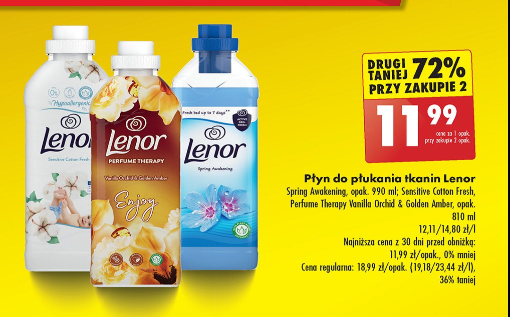 Płyn do płukania Lenor sensitive promocja