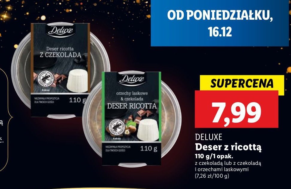 Deser ricotta czekoladowy Deluxe promocja