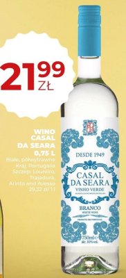 Wino Casal Da Seara Vinho Verde białe półwytrawne 0,75 L promocja w Duży Ben