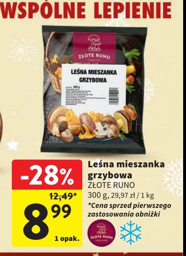 Leśna mieszanka grzybowa Złote runo promocja w Intermarche