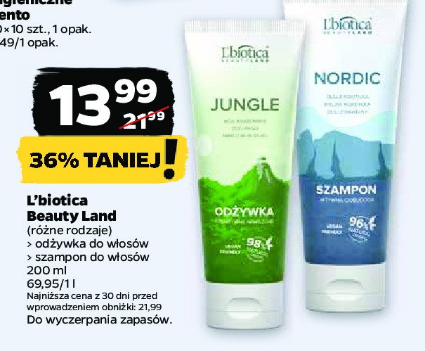 Szampon do włosów nordic L'biotica beauty land promocja