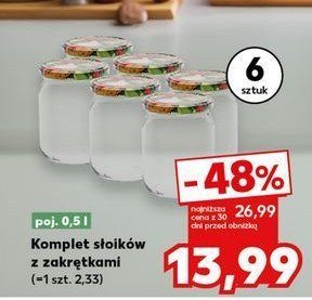 Komplet słoików 500 ml promocja w Kaufland