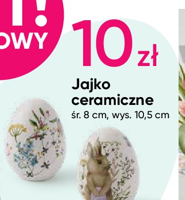 Jajko ceramiczne 8 x 10.5 cm promocja