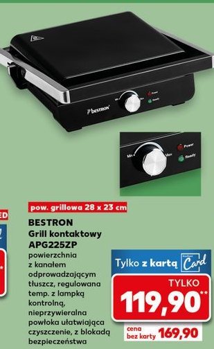 Grill kontaktowy apg225zp Bestron promocja w Kaufland