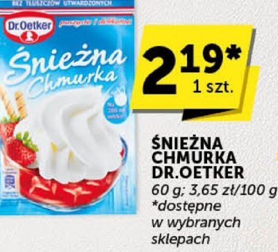 Śnieżna chmurka Dr.Oetker promocja w ABC