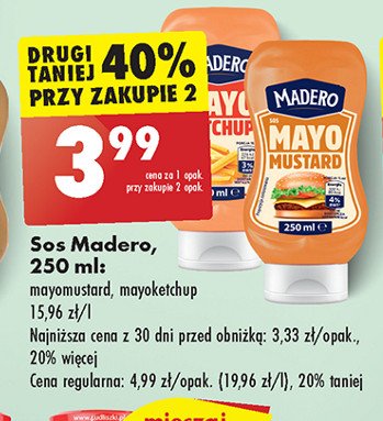 Sos mayo mustard Madero promocja