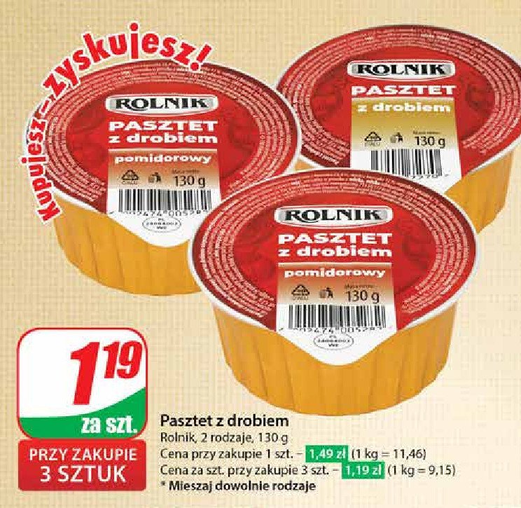 Pasztet drobiowy Rolnik promocja