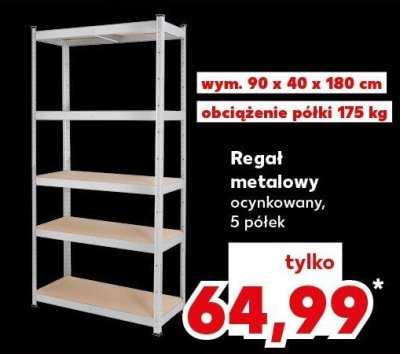 Regał metalowy ocynkowany promocja w Kaufland