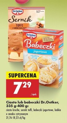 Babeczki jogurtowe z cukrem pudrem Dr. oetker promocja