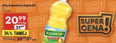 Olej rzepakowy Kujawski promocja w Delikatesy Centrum