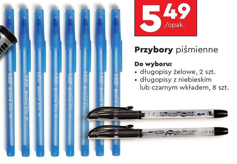 D艂ugopis round stick czarny Bic round stick promocja