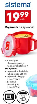 Pojemnik na żywność okrągły 915 ml promocja w Biedronka