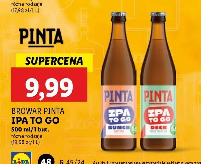 Piwo bunch Pinta ipa to go promocja