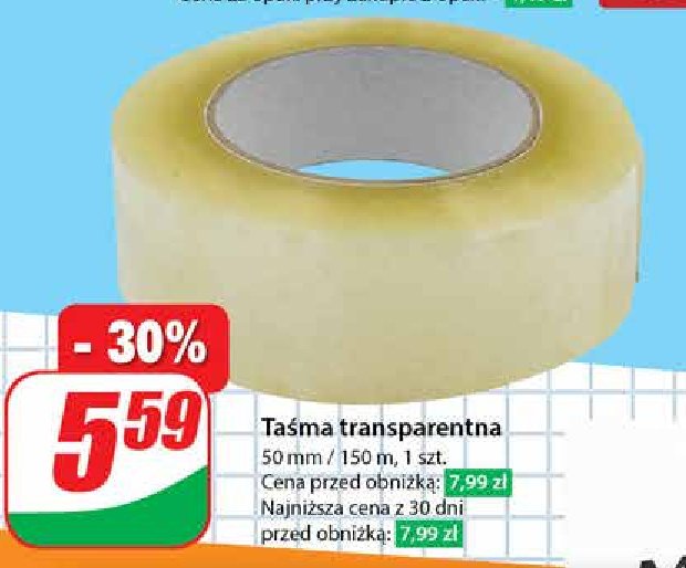 Taśma transparentna 5 cm x 150 m promocja