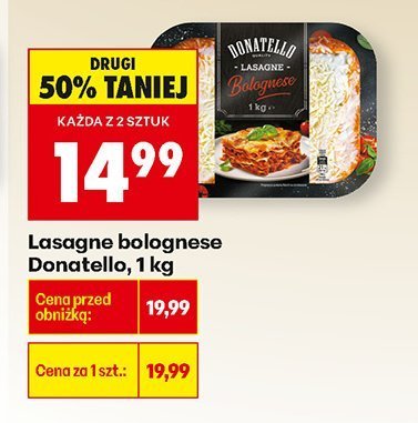 Lasagne bolognese Donatello, 1 kg promocja w Biedronka