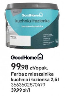 Farba kuchnia i łazienka GoodHome promocja w Castorama