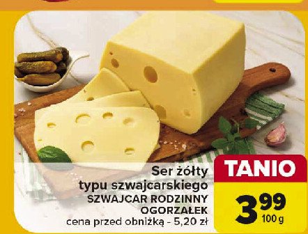 Ser żółty typu szwajacarskiego Ogorzałek promocja