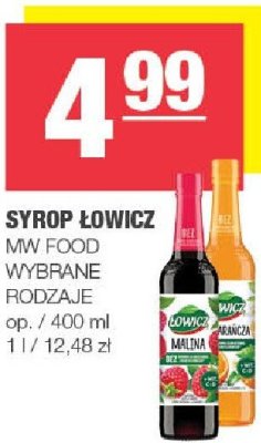 Syrop Łowicz MW Food wybrane rodzaje promocja w SPAR