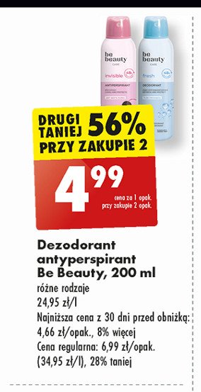 Dezodorant invisible Be beauty care promocja