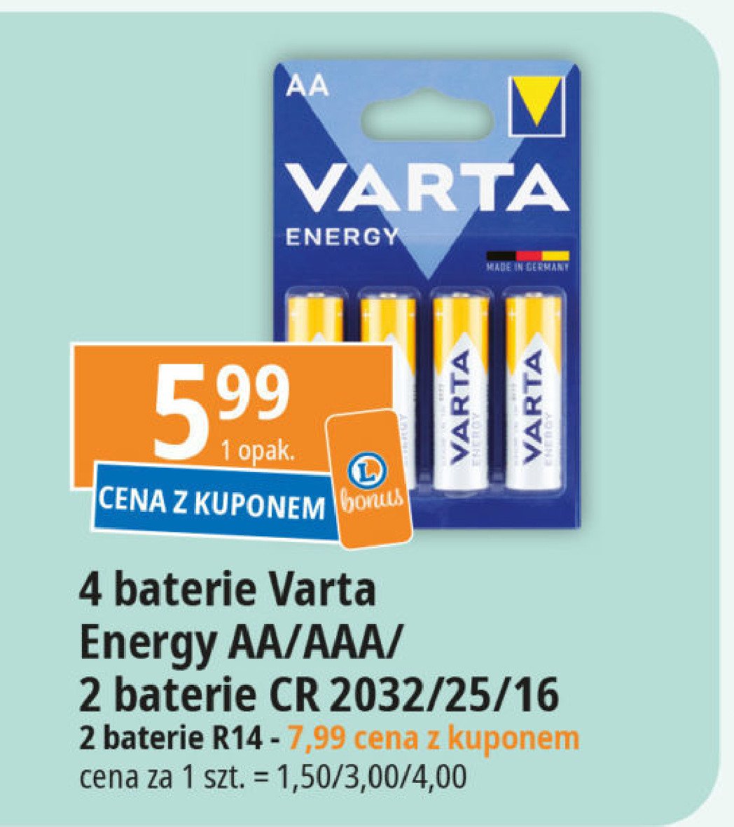 Bateria cr 2016 Varta promocja