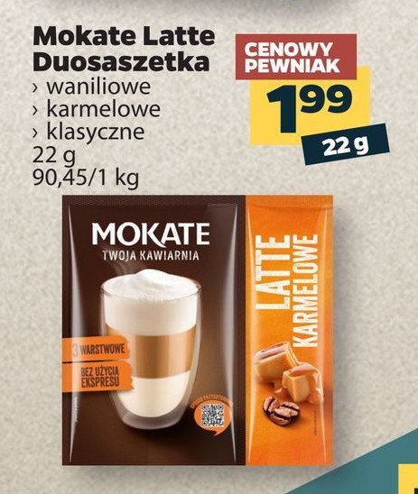 Latte waniliowe Mokate latte promocja