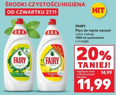 Płyn do mycia naczyń FAIRY różne rodzaje promocja w Kaufland