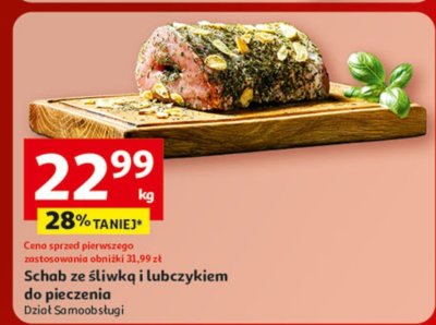 Schab ze śliwką i lubczykiem do pieczenia promocja w Auchan