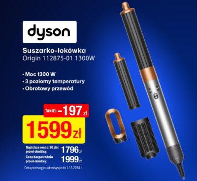 Suszarko-lokówka Dyson Origin 112875-01 1300W promocja w RTV EURO AGD