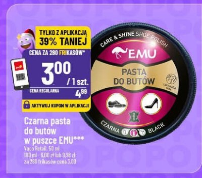 Czarna pasta do butów w puszce  promocja w POLOmarket