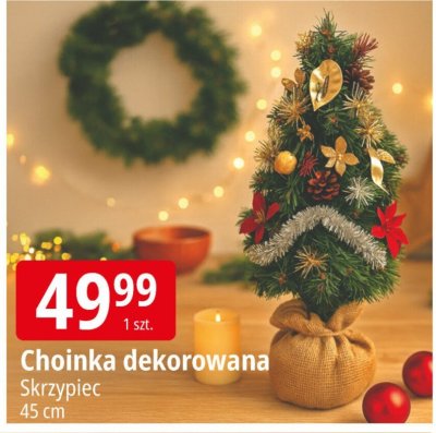 Choinka dekorowana Skrzypiec 45 cm promocja w Leclerc