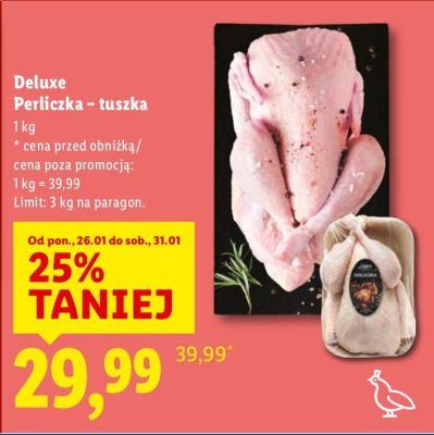 Mięso Deluxe Perliczka - tuszka promocja w Lidl
