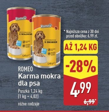 Karma dla psa z wo艂owina Romeo (karma) promocja