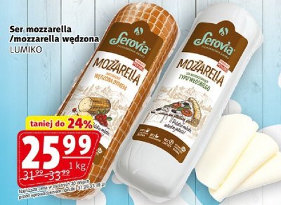 Ser mozzarella / mozzarella wędzona LUMIKO 1 kg promocja w Prim Market