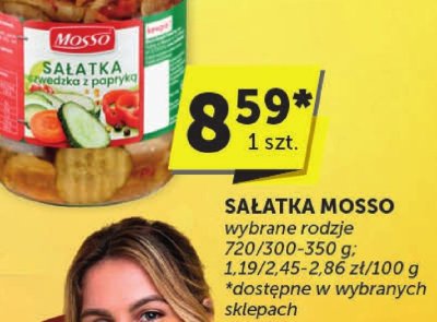 Sałatka Mosso wybrane rodzaje 720/300-350 g promocja w Euro Sklep