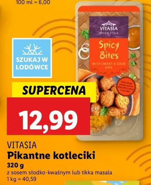 Pikantne kotleciki z sosoem tikka masala Vitasia india promocja w Lidl