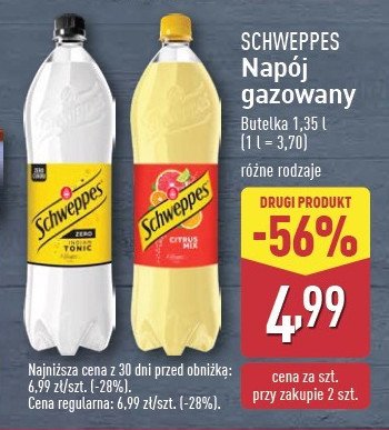 Napój citrus mix Schweppes promocja w Aldi