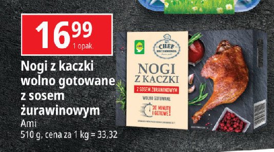 Noga z kaczki z sosem żurawinowym Ami promocja w Leclerc