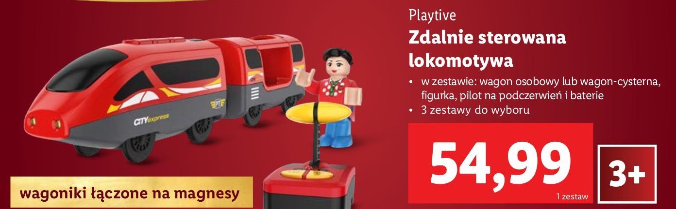 Lokomotywa zdalnie sterowana Playtive promocja w Lidl