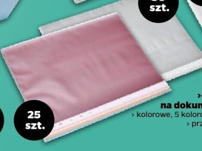 Koszulki na dokumenty A4 kolorowe, 5 kolorów po 5 szt.  promocja w Netto
