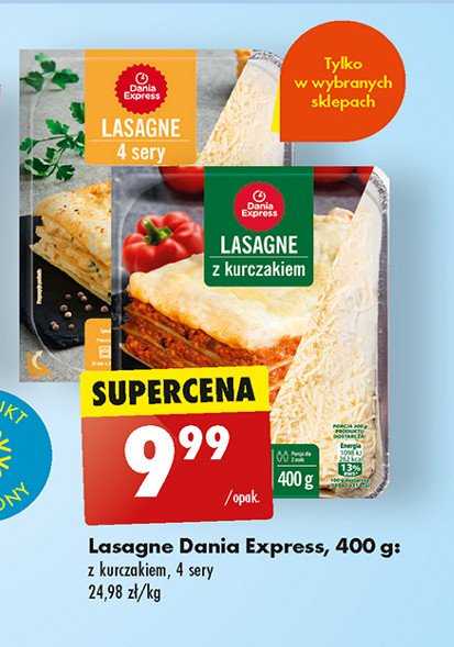 Lasagne z kurczakiem Danie express promocja