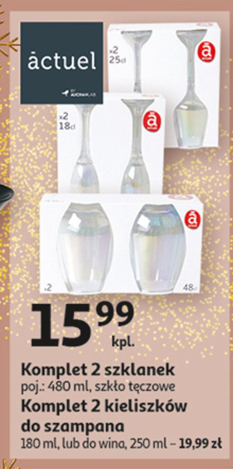 Kieliszki do szampana 180 cm Actuel promocja