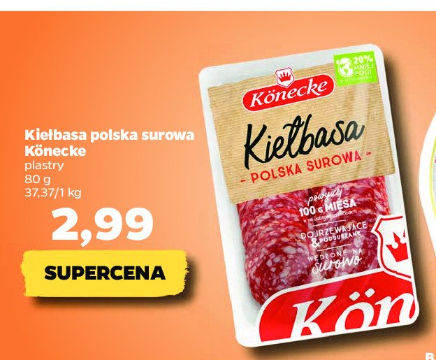 Kiełbasa polska surowa Konecke promocje