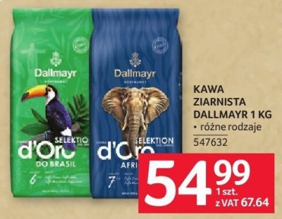 Kawa ziarnista Dallmayr 1 kg, wybrane rodzaje promocja w Selgros