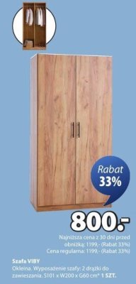 Szafa VIBY promocja w Jysk