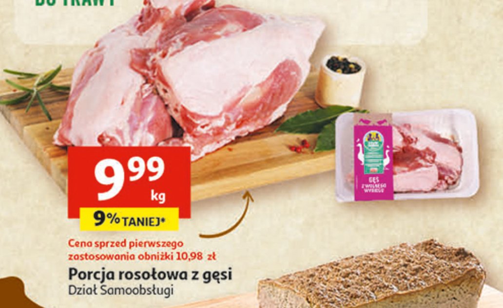 Porcja rosołowa z gęsi z wolnego wybiegu Auchan pewni dobrego promocja