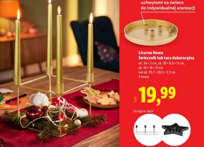 Świecznik lub taca dekoracyjna promocja w Lidl