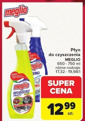 Płyn do czyszczenia Meglio różne rodzaje promocja w Carrefour