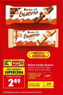 Baton Kinder Bueno Classic promocja w Biedronka