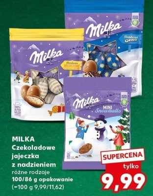 Czekoladowe jajeczka z nadzieniem Milka różne rodzaje 100/86 g promocja w Kaufland